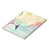 Zwei Florida Flamingos Wasserfarben Kunst und Kult Notizblock (Rotiert)