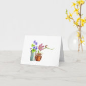 Zwei Flowerpots Karte (Gelbe Blume)