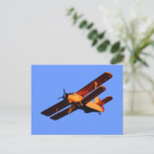 Zwei Flügel Flugzeug, altes Flugzeug fliegen Postkarte (Stehend Vorderseite)