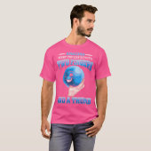 Zwei Flügel und ein flammender Bowling T-Shirt (Vorne ganz)