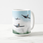 Zwei Flugzeuge des Zweiten Weltkrieges Kaffeetasse (VorderseiteRechts)