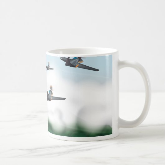Zwei Flugzeuge des Zweiten Weltkrieges Kaffeetasse (Rechts)