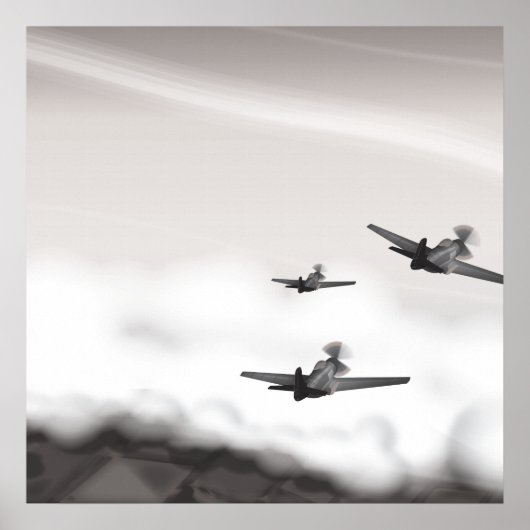 Zwei Flugzeuge des Zweiten Weltkrieges Poster (Vorne)