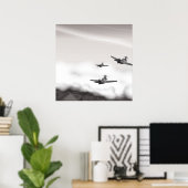 Zwei Flugzeuge des Zweiten Weltkrieges Poster (Heimbüro)