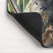 Zwei Fluss-Otter Mousepad (Ecke)
