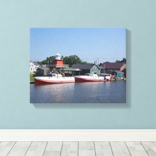 Zwei Flüsse, Leinwand von Wisconsin (Insitu (Holzboden))