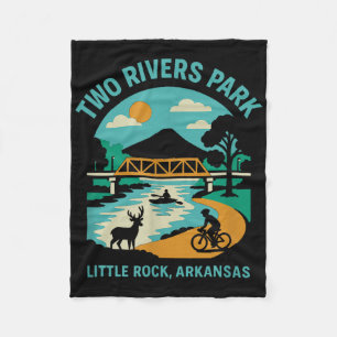 Zwei Flüsse Park in Little Rock, Arkansas, Bridge Fleecedecke