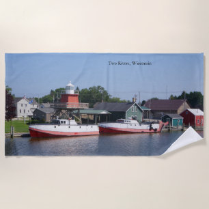 Zwei Flüsse, Strandtuch von Wisconsin
