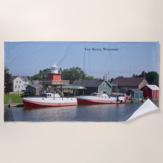 Zwei Flüsse, Strandtuch von Wisconsin (Vorderseite)