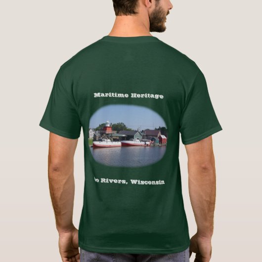 Zwei Flüsse Wisconsin Shirt dunkel (Rückseite)