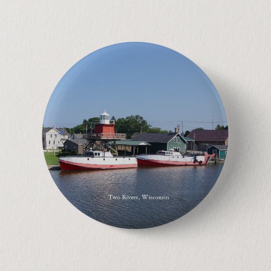 Zwei Flüsse, Wisconsin-Taste Button (Vorderseite)