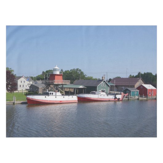 Zwei Flüsse, Wisconsin-Tischleinen Tischdecke (Vorderseite (Horizontal))