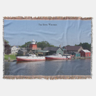 Zwei Flüsse, Wisconsin Wurfdecke Decke
