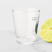 Zwei Flusses Pivers Lichtschussglas Schnapsglas (Links)