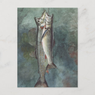 Zwei Forellen Postkarte