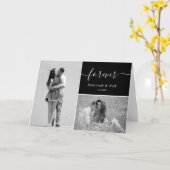 Zwei Foto benutzerdefinierte Schwarzweiß-Weiß-Fore Karte (Gelbe Blume)