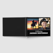 Zwei Foto Black Guest Book Gästebuch (Voll)