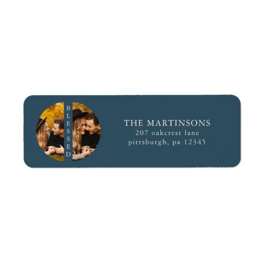 Zwei Foto Blue Rücksendeadresse und Name (Vorne)