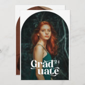 Zwei Foto-Boho-Graduierungsankündigungen Einladung (Vorne/Hinten)