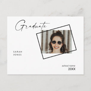 Zwei-Foto-Collage-Abschlussfeier Postkarte