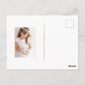 Zwei Foto Cross Erste Kommune Vielen Dank Postkarte (Rückseite)