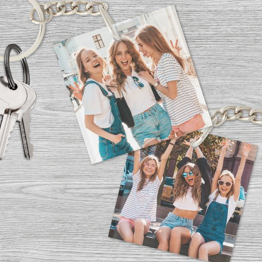 Zwei Foto-Doppelfreunde Schlüsselanhänger