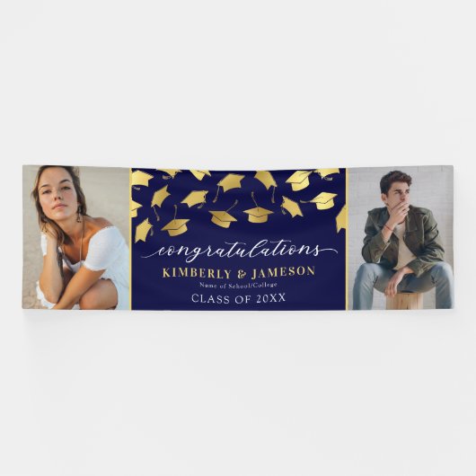 Zwei Foto Double Abschluss Banner (Horizontal)