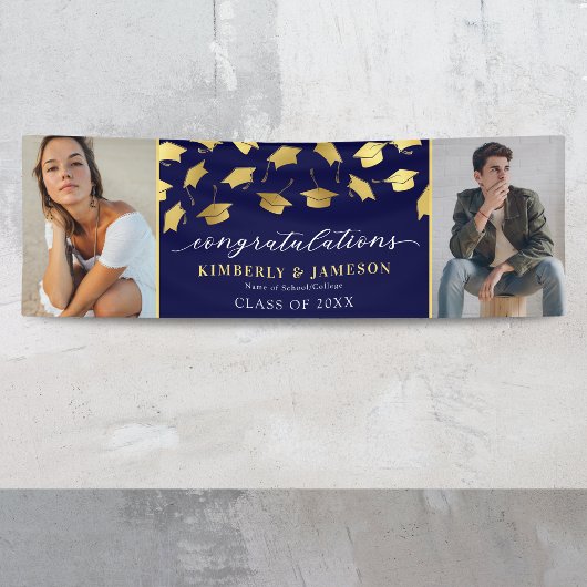 Zwei Foto Double Abschluss Banner