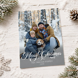 Zwei-Foto-einfaches-Weihnachts-Overlay-Skript Feiertagskarte