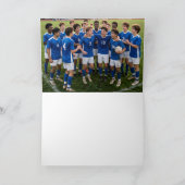Zwei Foto Fußballtrainer Dankeskarten Karte (Innenseite)