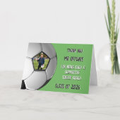 Zwei Foto Fußballtrainer Dankeskarten Karte (Vorderseite)