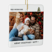 Zwei Foto Glück ist .. Niedliches Minimalistisch Keramikornament (Rechts)