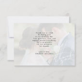 Zwei-Foto-Handschrift-Skript Hochzeit Danke (Rückseite)