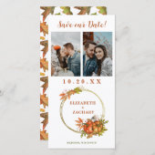 Zwei Foto Herbstpumpen Hochzeit im Herbst Save The Date (Vorne/Hinten)