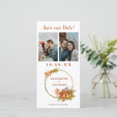 Zwei Foto Herbstpumpen Hochzeit im Herbst Save The Date (Stehend Vorderseite)