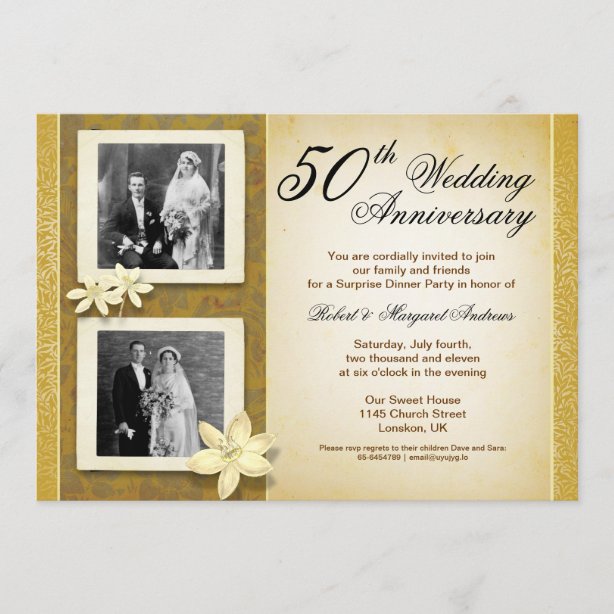 50 Hochzeitstag Einladungen Zazzle.de