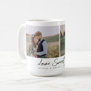 Zwei Foto-Kalligrafie-Liebe Süße Liebe Frischvermä Kaffeetasse