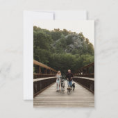 Zwei Foto minimalistische Weihnachtskarte RSVP Karte (Rückseite)