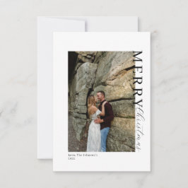 Zwei Foto minimalistische Weihnachtskarte RSVP Karte