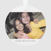 Zwei Foto Minimalistischer bester Freund Ornament (Rückseite)