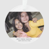 Zwei Foto Minimalistischer bester Freund Ornament (Vorderseite)