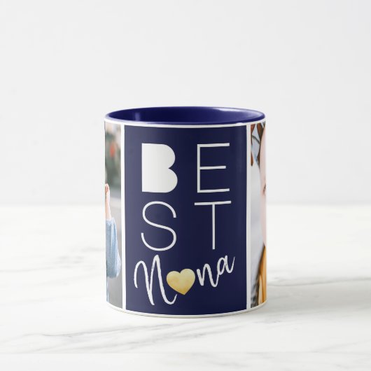Zwei Foto Navy Blue Best Nana Tasse (Zentrum)