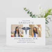 Zwei Foto-Nursing-Gray Navy Insignien (Stehend Vorderseite)