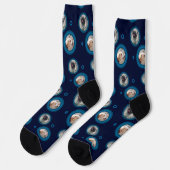 Zwei Foto Pet Socks Circle Pattern Socken (Linkes Detail)