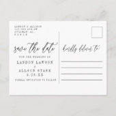 Zwei Foto Save the Date-Karte Einladungspostkarte (Rückseite)