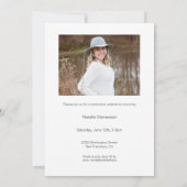 Zwei Foto Typografy Graduation Party Einladung (Rückseite)