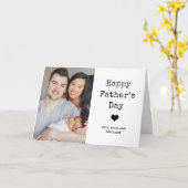 Zwei Foto- und Schreibmaschinen-Text | Der glückli Karte (Gelbe Blume)