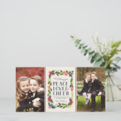 Zwei Foto Weihnachtsfotokarte Feiertagskarte (Stehend Vorderseite)