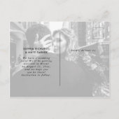 Zwei Foto| Weißes Skript Zählen des Knotens Ankündigungspostkarte (Rückseite)