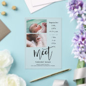 Zwei Fotos Ankündigung Mattierter Akrylkarte (In Situ (Hochzeit))